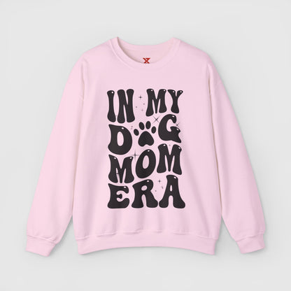 In My Dog Mom Era Crewneck Product Pic Front Light Pink