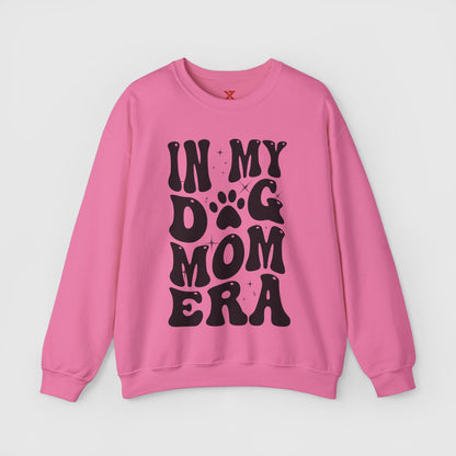 In My Dog Mom Era Crewneck Product Pic Front Safety Pink
