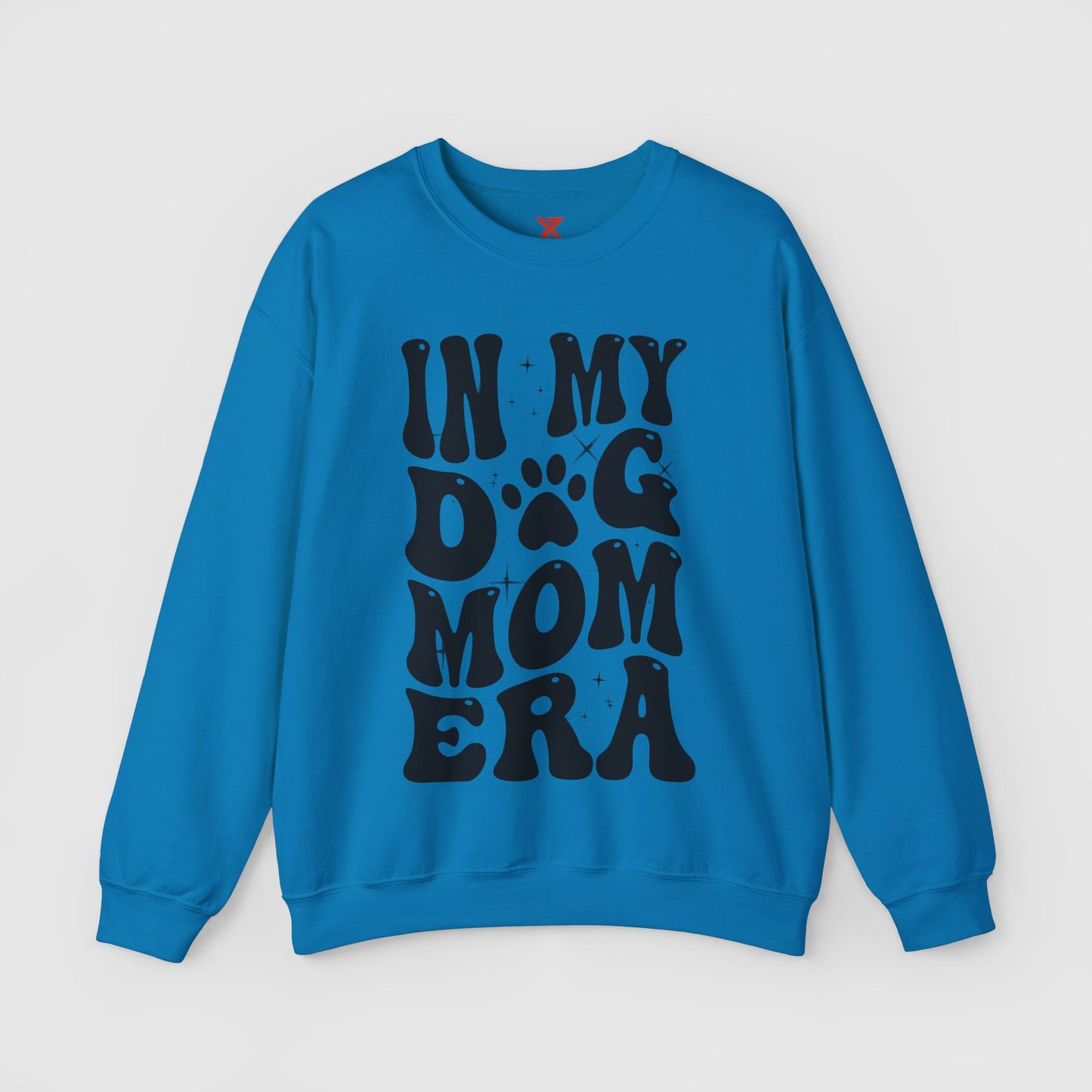In My Dog Mom Era Crewneck Product Pic Front Sapphire