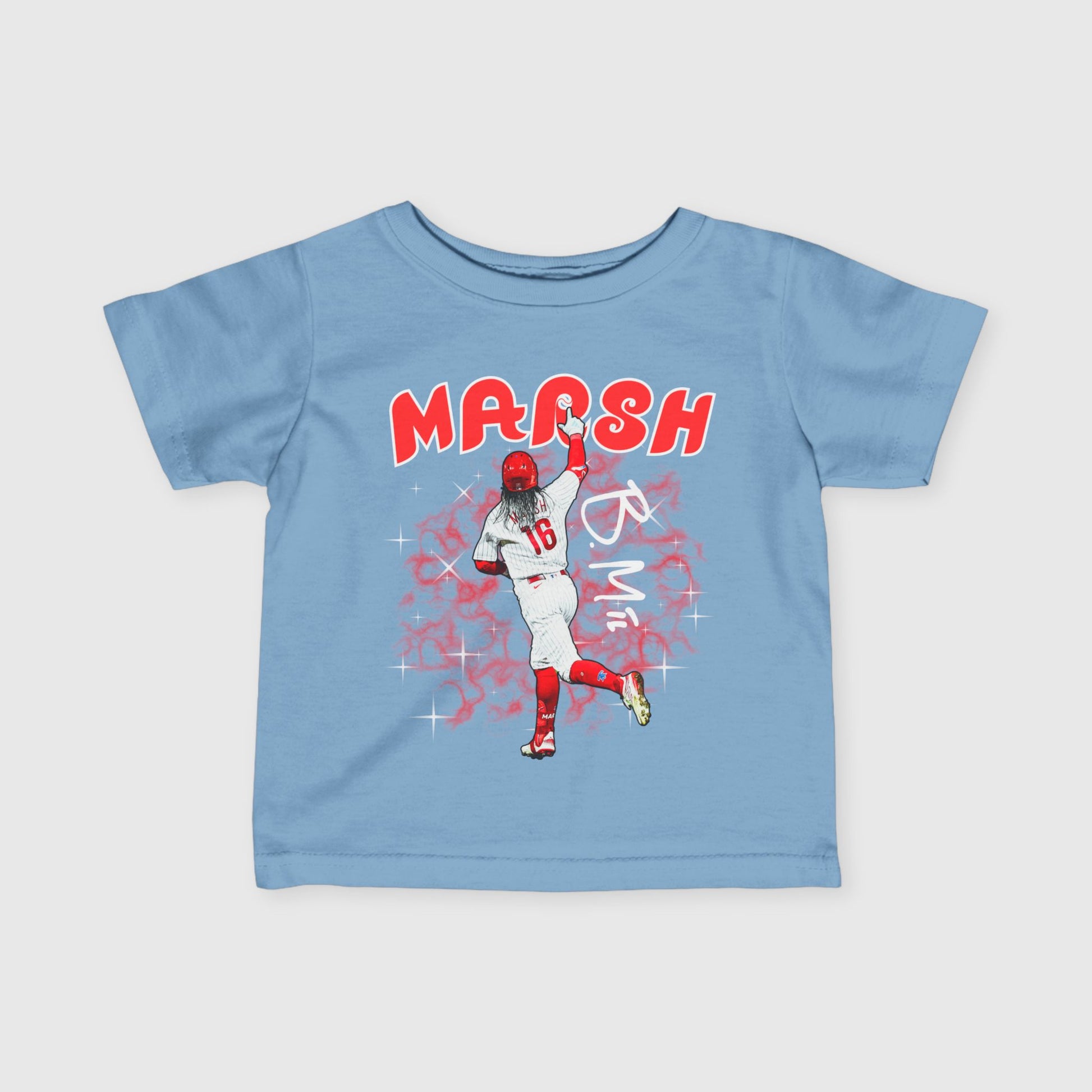 Infant Brandon Marsh Signature Tee Light Blue