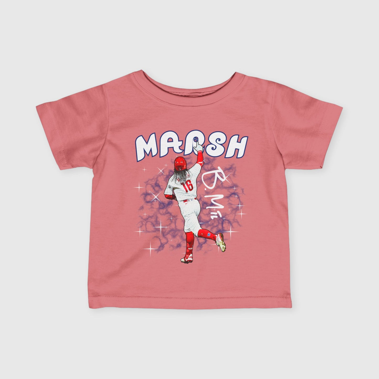 Infant Brandon Marsh Signature Tee Pink