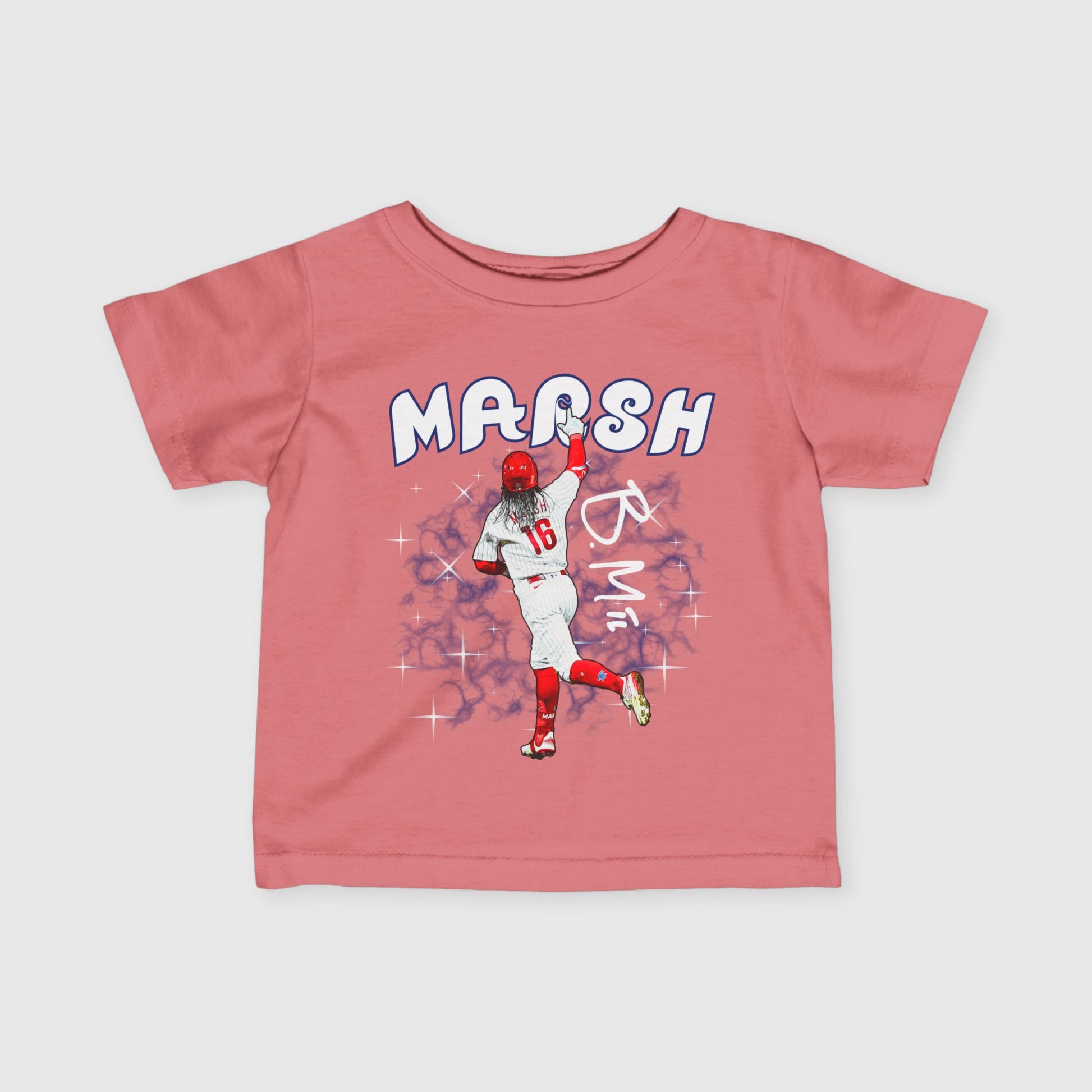 Infant Brandon Marsh Signature Tee Pink