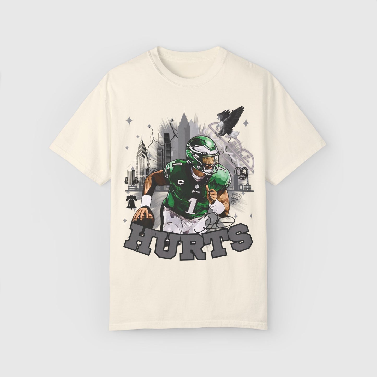 Jalen Hurts City Tee Ivory