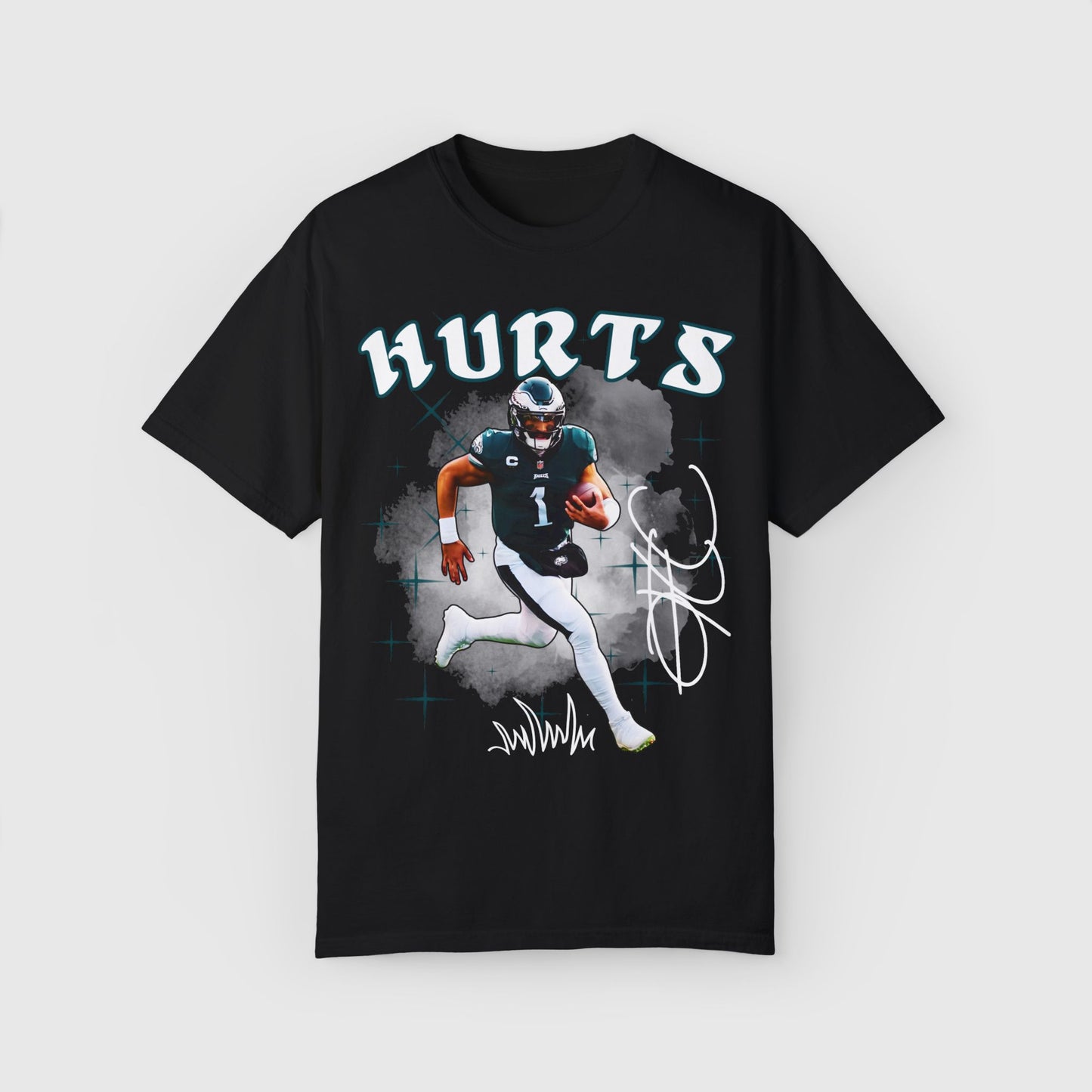 Jalen Hurts Signature Tee Product Pic Front Black