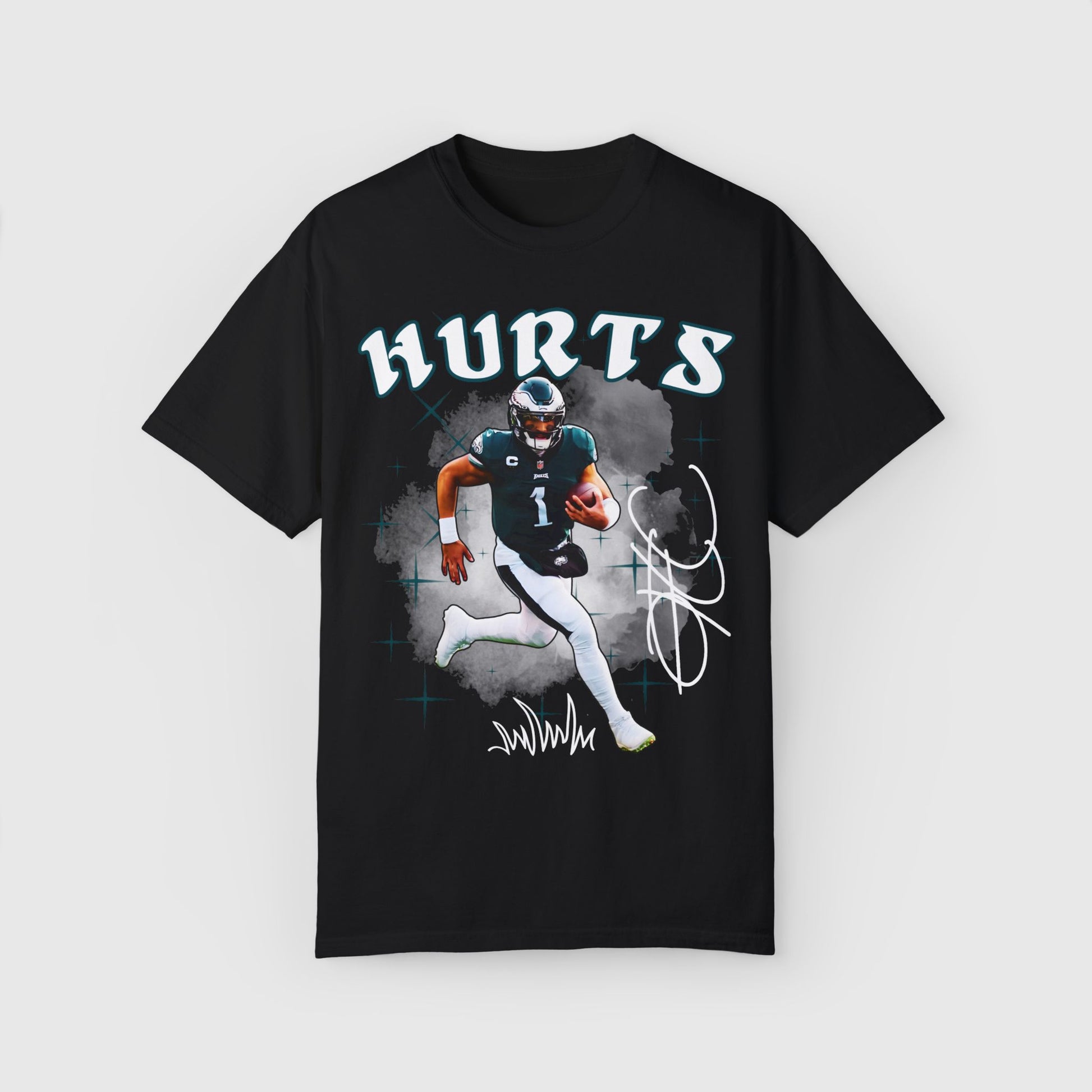 Jalen Hurts Signature Tee Product Pic Front Black