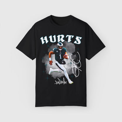 Jalen Hurts Signature Tee Product Pic Front Black