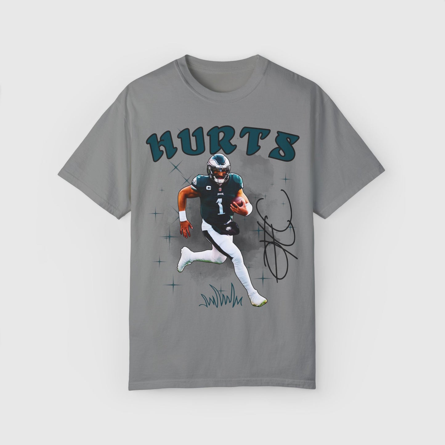 Jalen Hurts Signature Tee Product Pic Front Granite