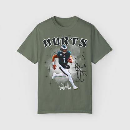 Jalen Hurts Signature Tee Product Pic Front Moss