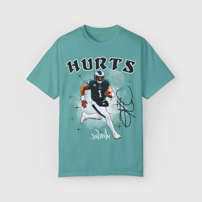 Jalen Hurts Signature Tee Product Pic Front Seafoam