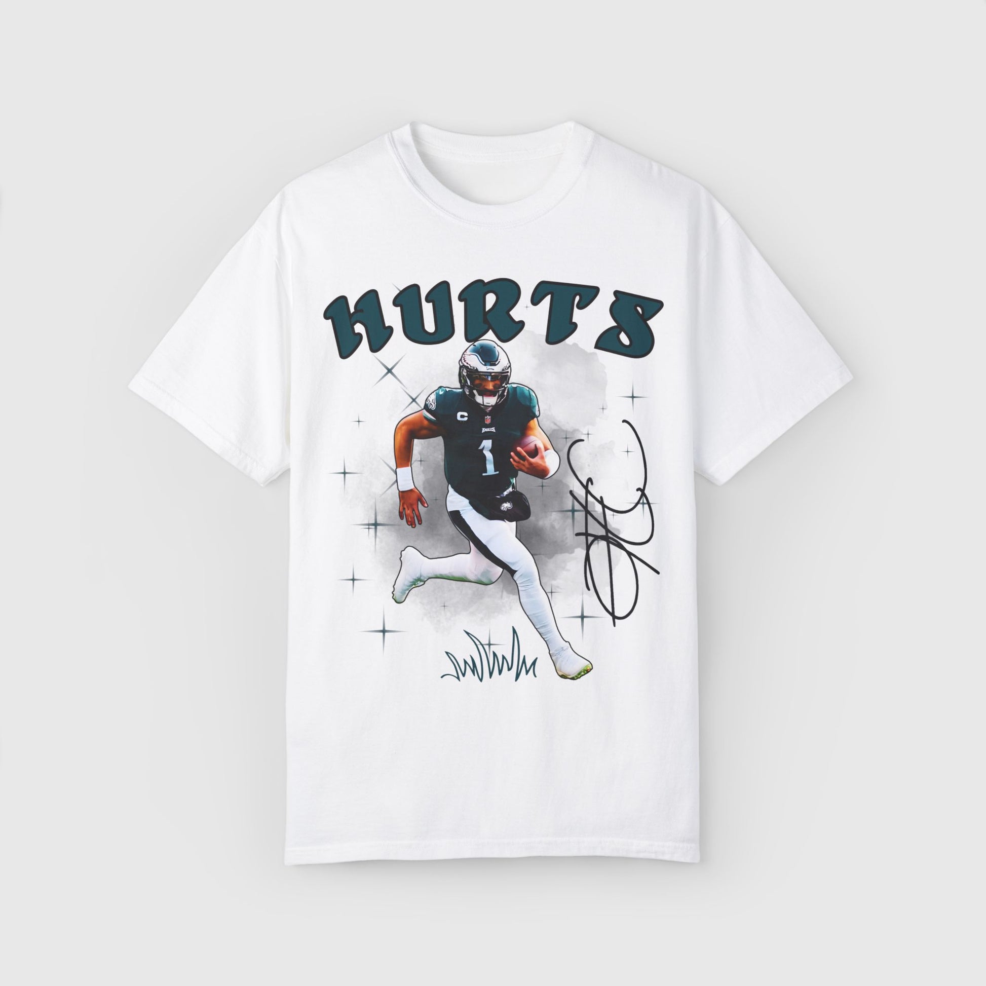 Jalen Hurts Signature Tee Product Pic Front White