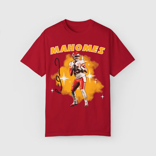 Mahomes Signature Ink Art Tee Product Pic Front Red