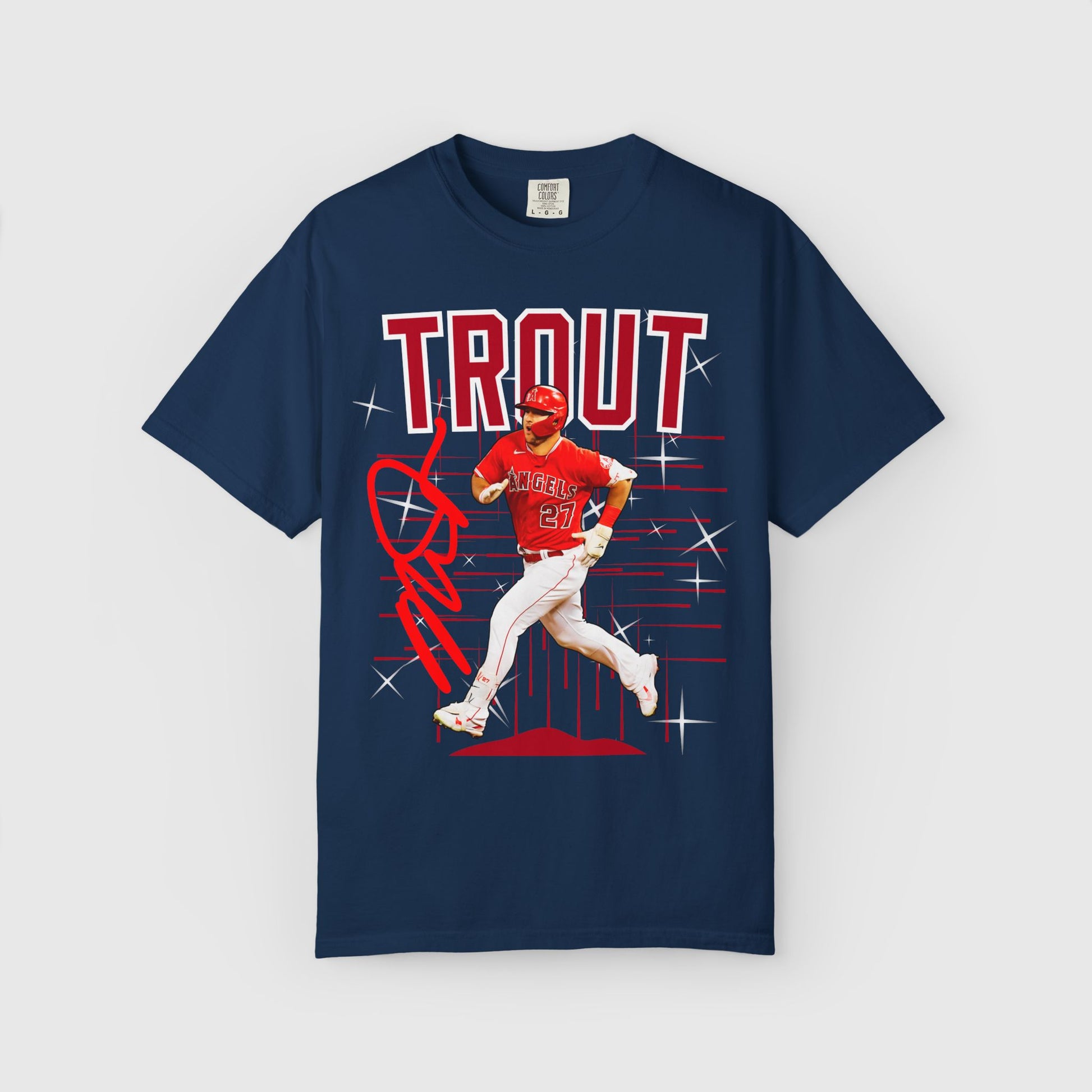 Mike Trout Signature Tee Product Pic Navy