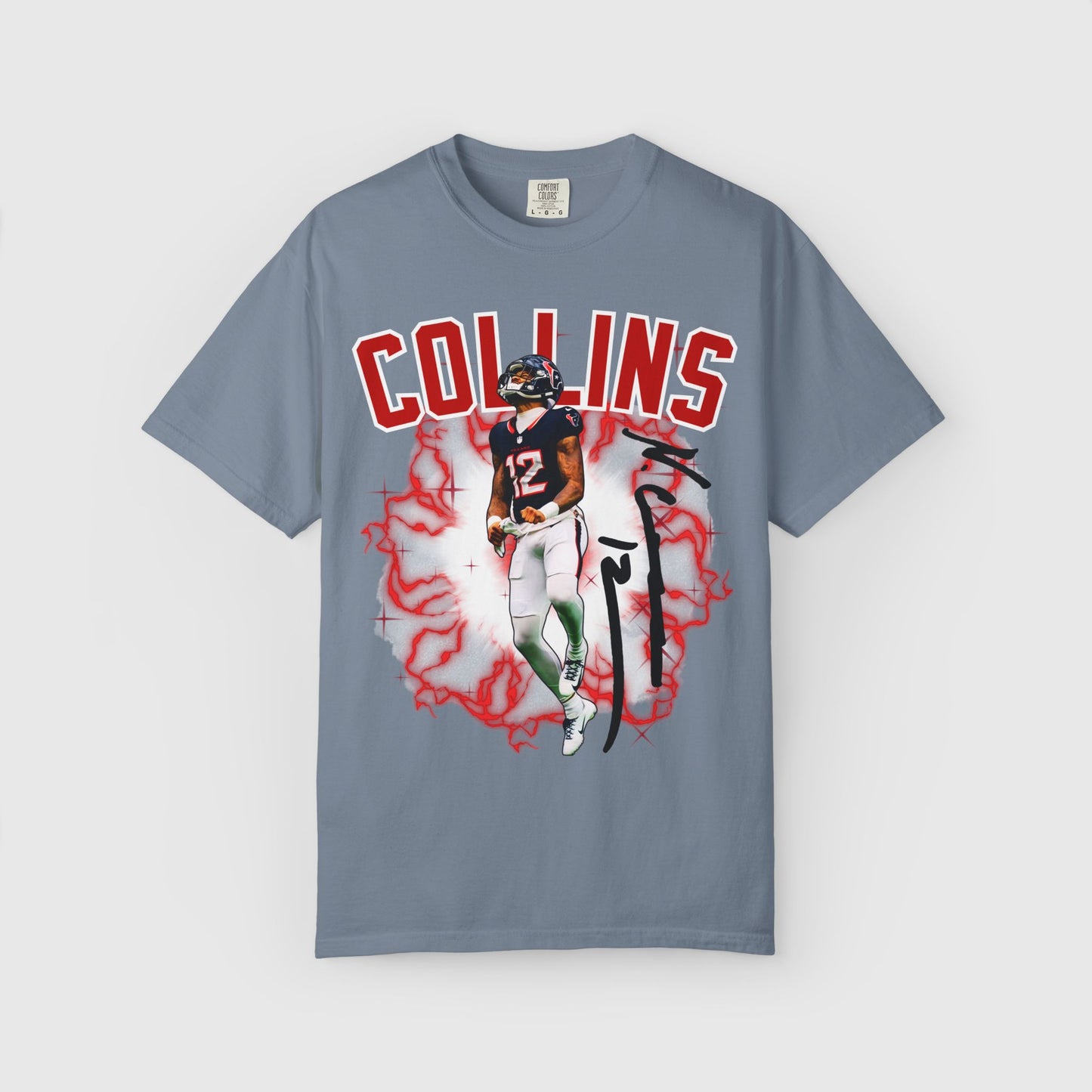 Nico Collins Texans Signature Tee Product Pic Blue Jean