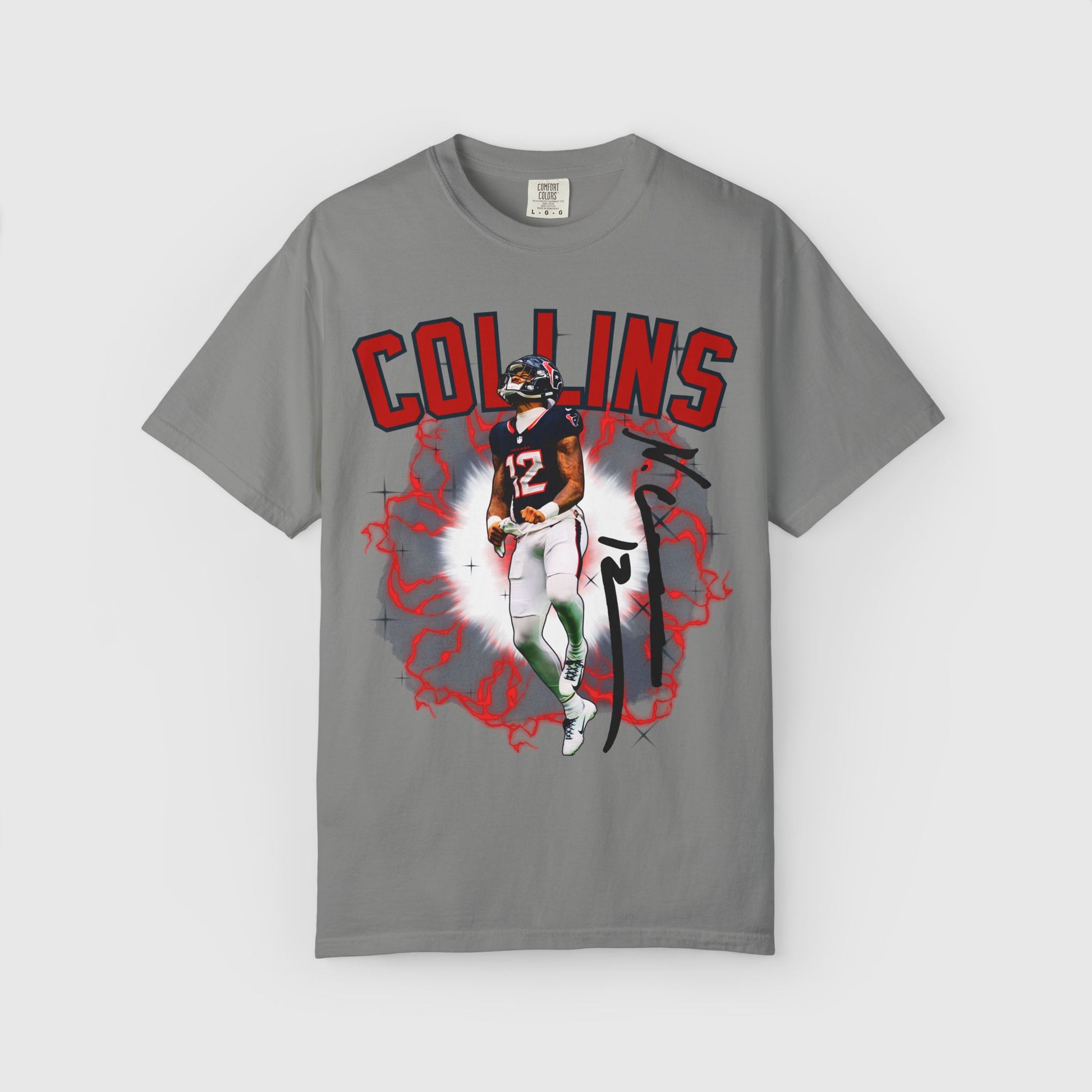 Nico Collins Texans Signature Tee Product Pic Granite