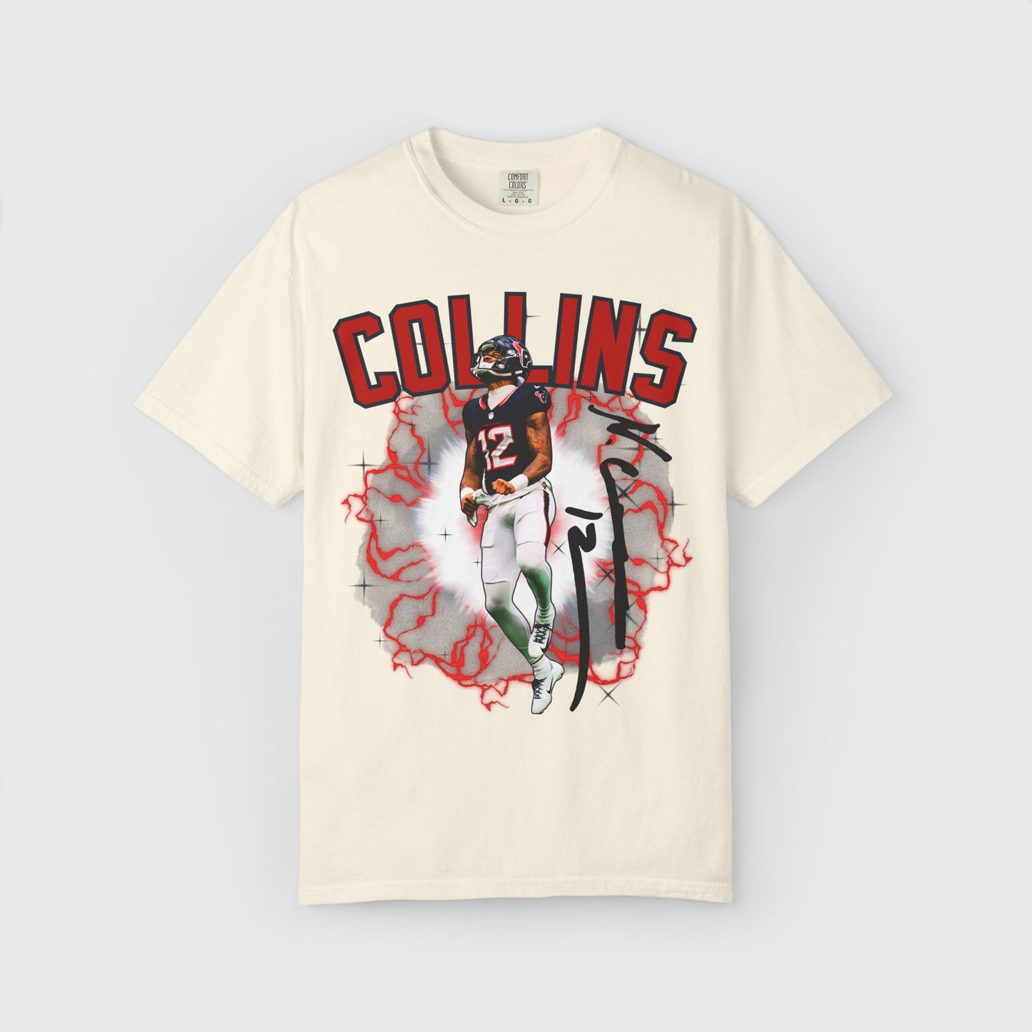 Nico Collins Texans Signature Tee Product Pic Ivory
