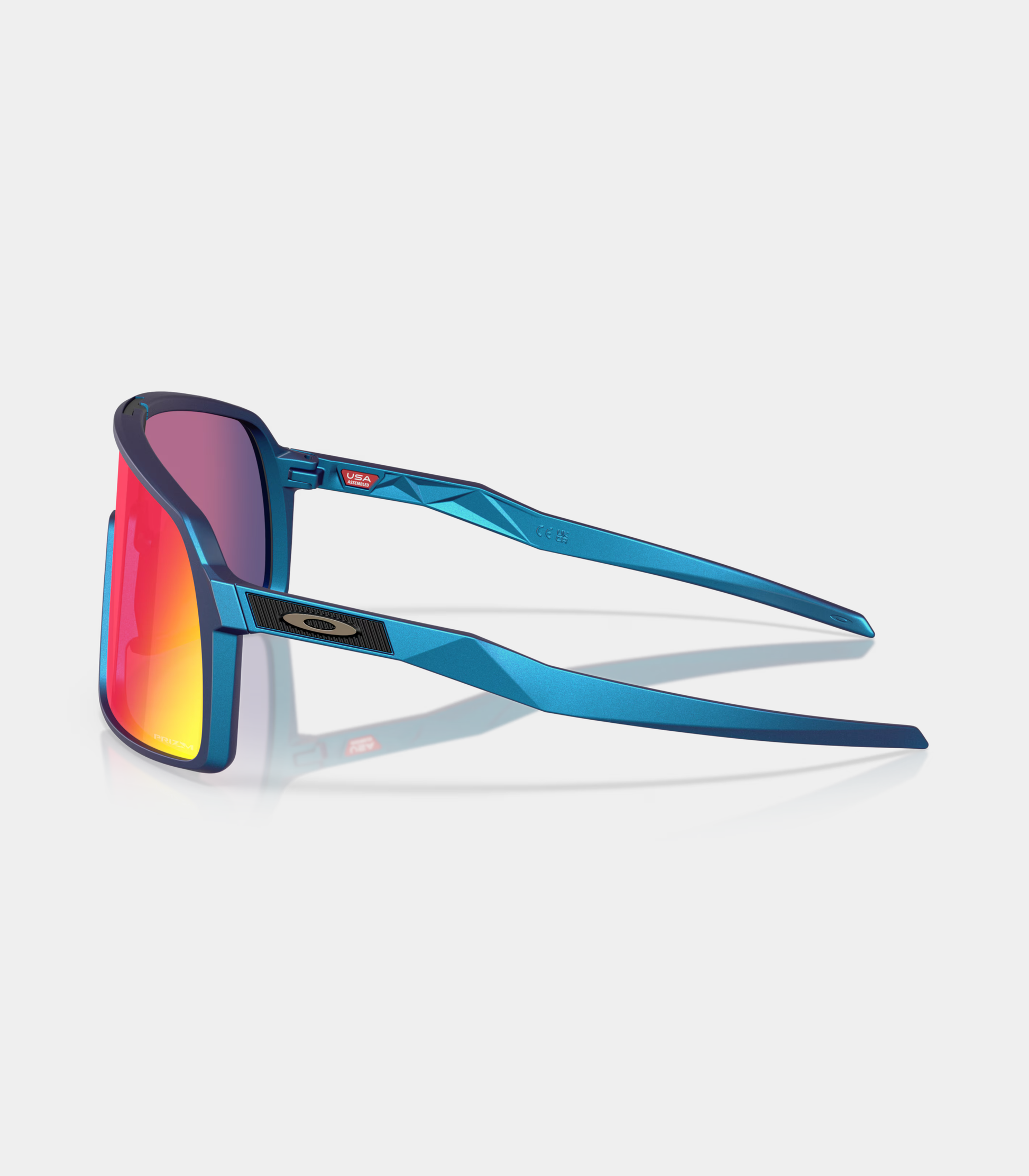 Oakley Sutro Blue Colorshift Prizm Road Product Pic Side View