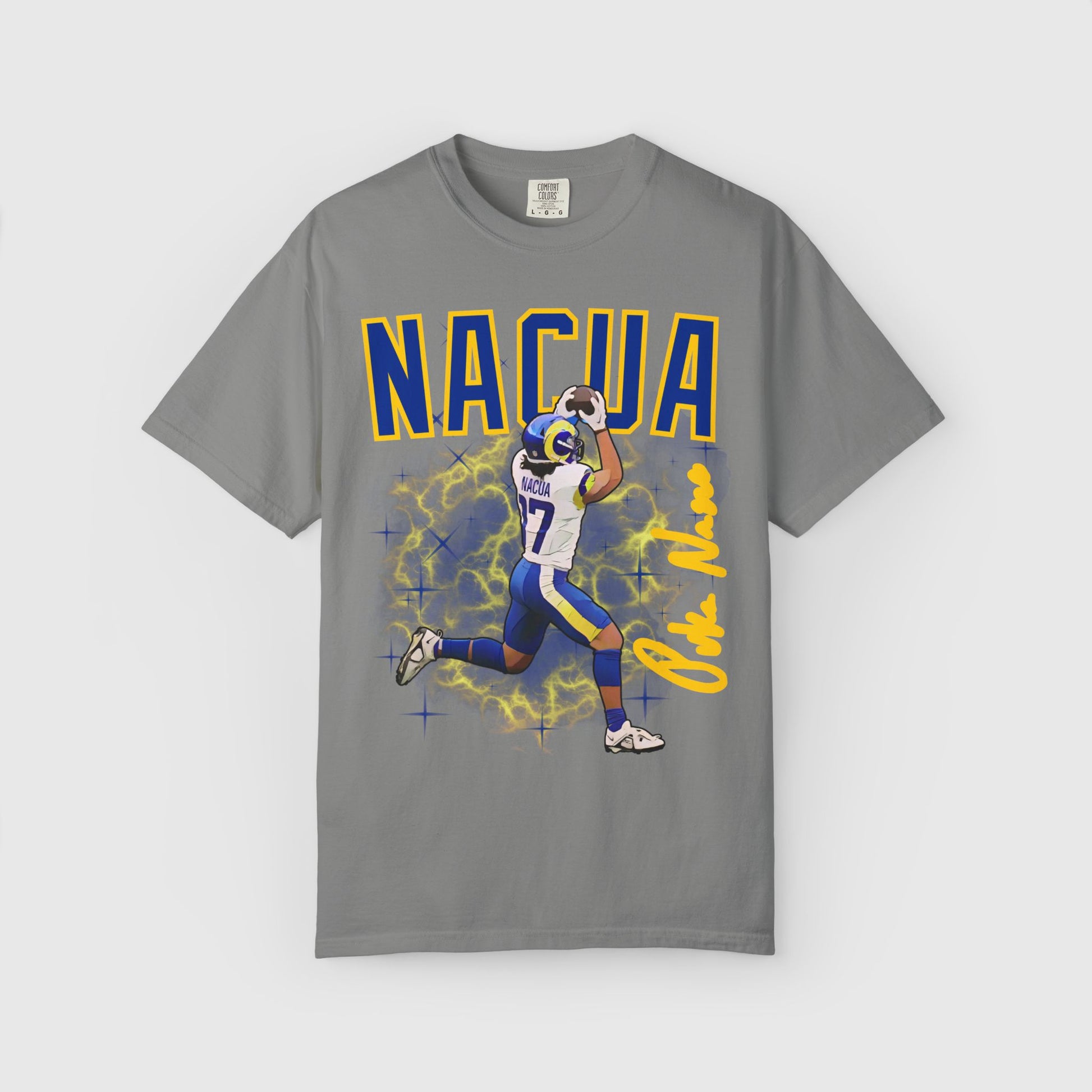 Puka Nacua Cartoon Signature Tee Granite
