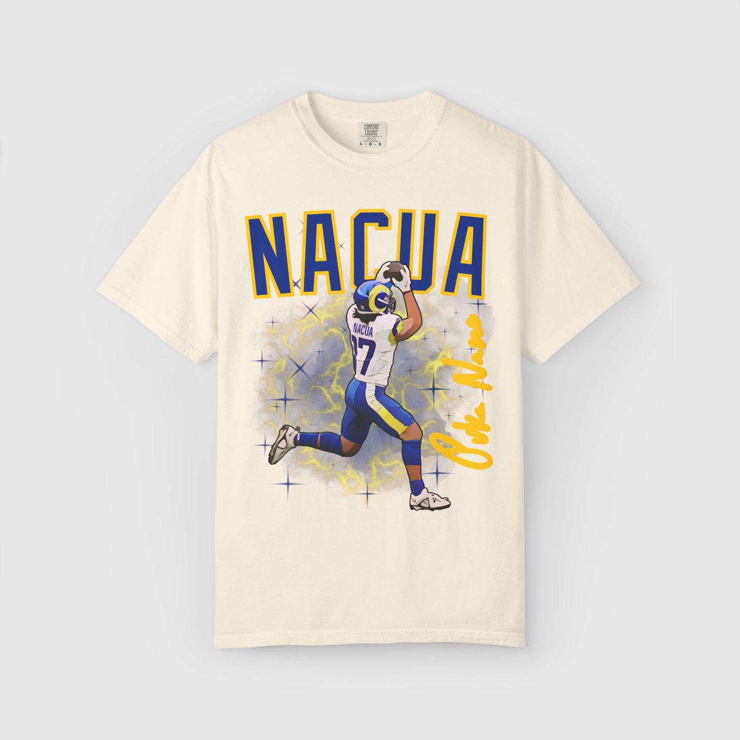 Puka Nacua Cartoon Signature Tee Ivory
