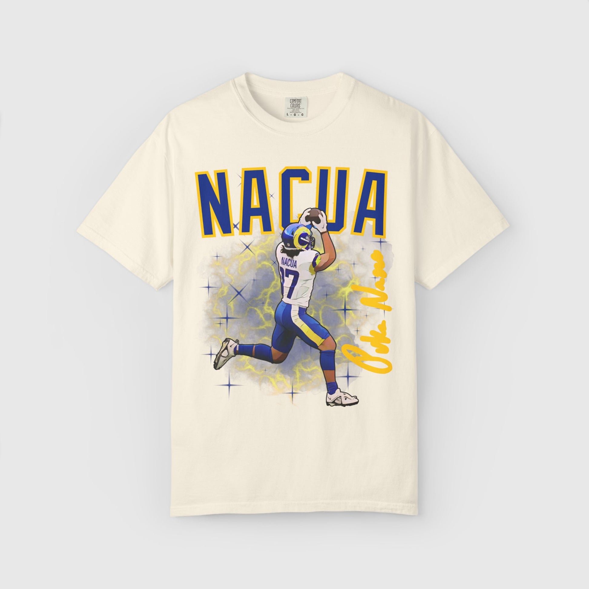 Puka Nacua Cartoon Signature Tee Ivory