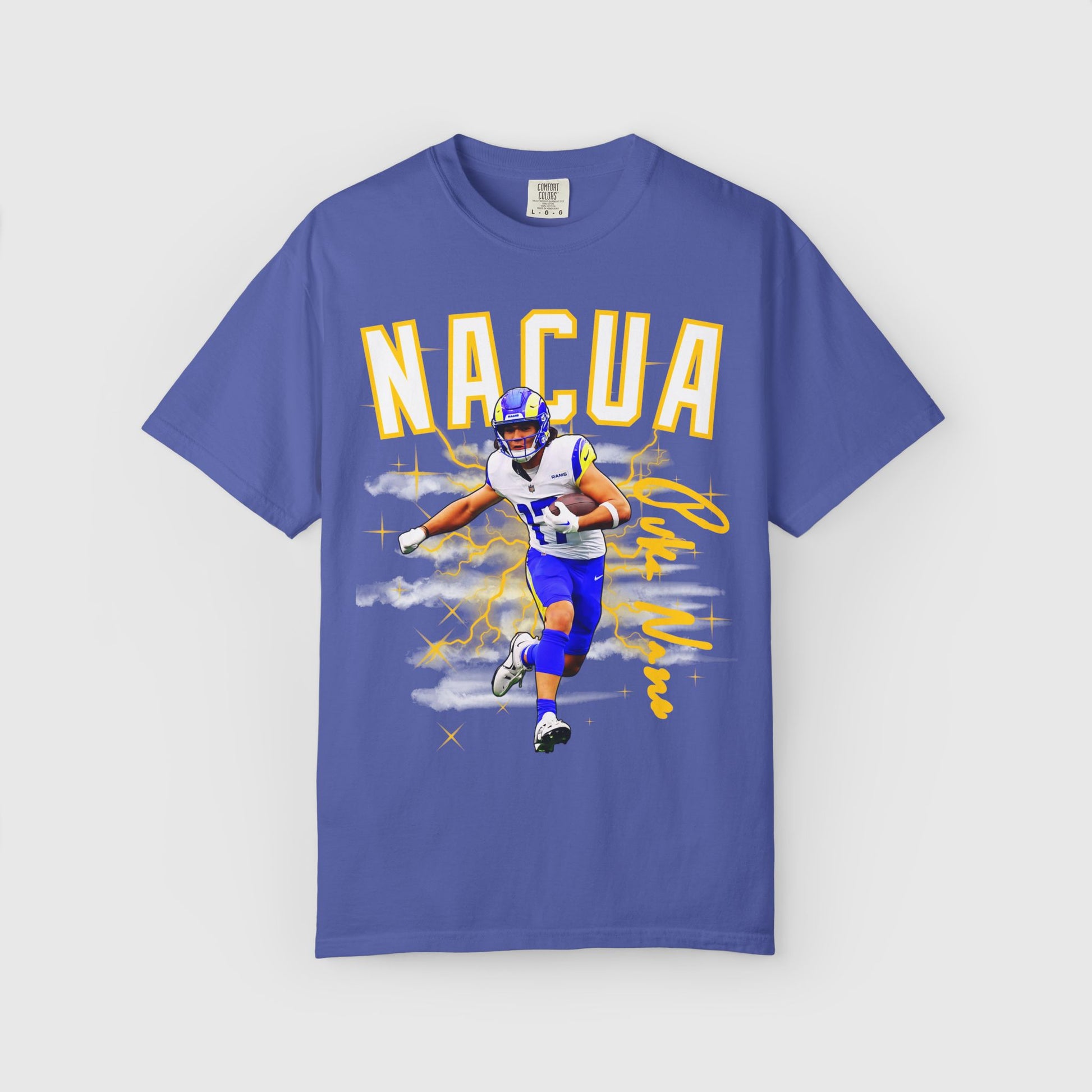 Puka Nacua Signature Tee Periwinkle
