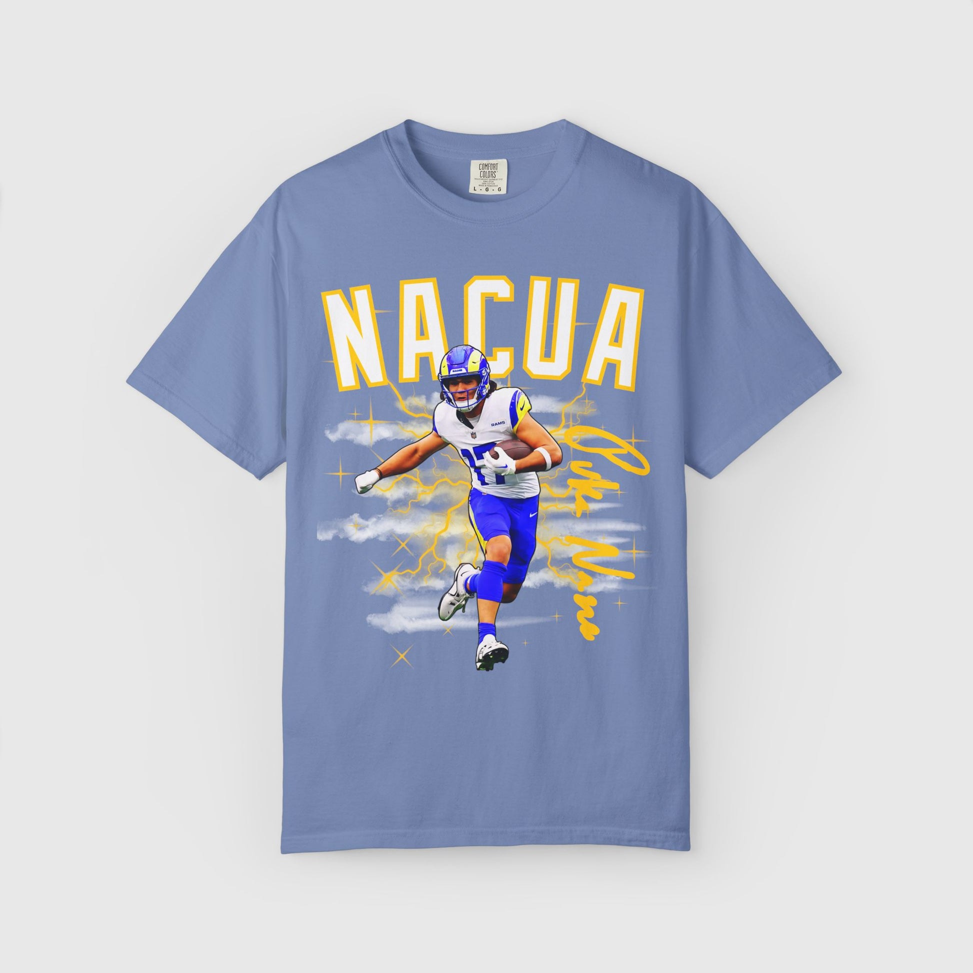 Puka Nacua Signature Tee Washed Denim