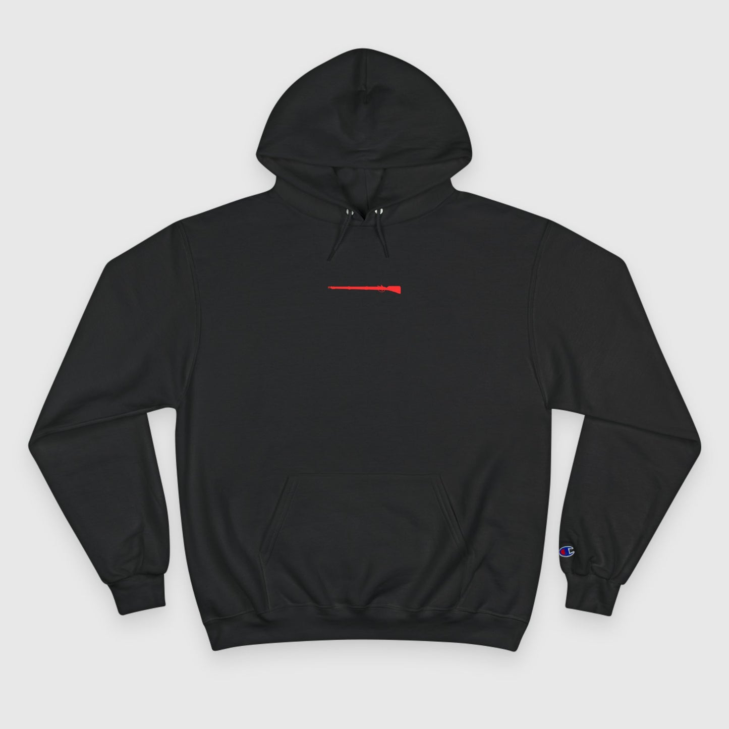 Red Rifle Champion Hoodie Product Pic Black