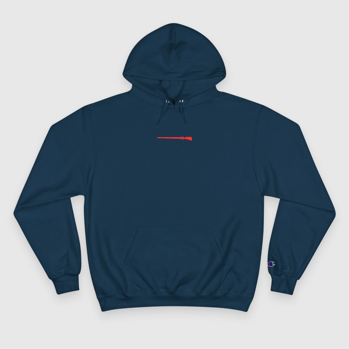 Red Rifle Champion Hoodie Product Pic Navy Blue