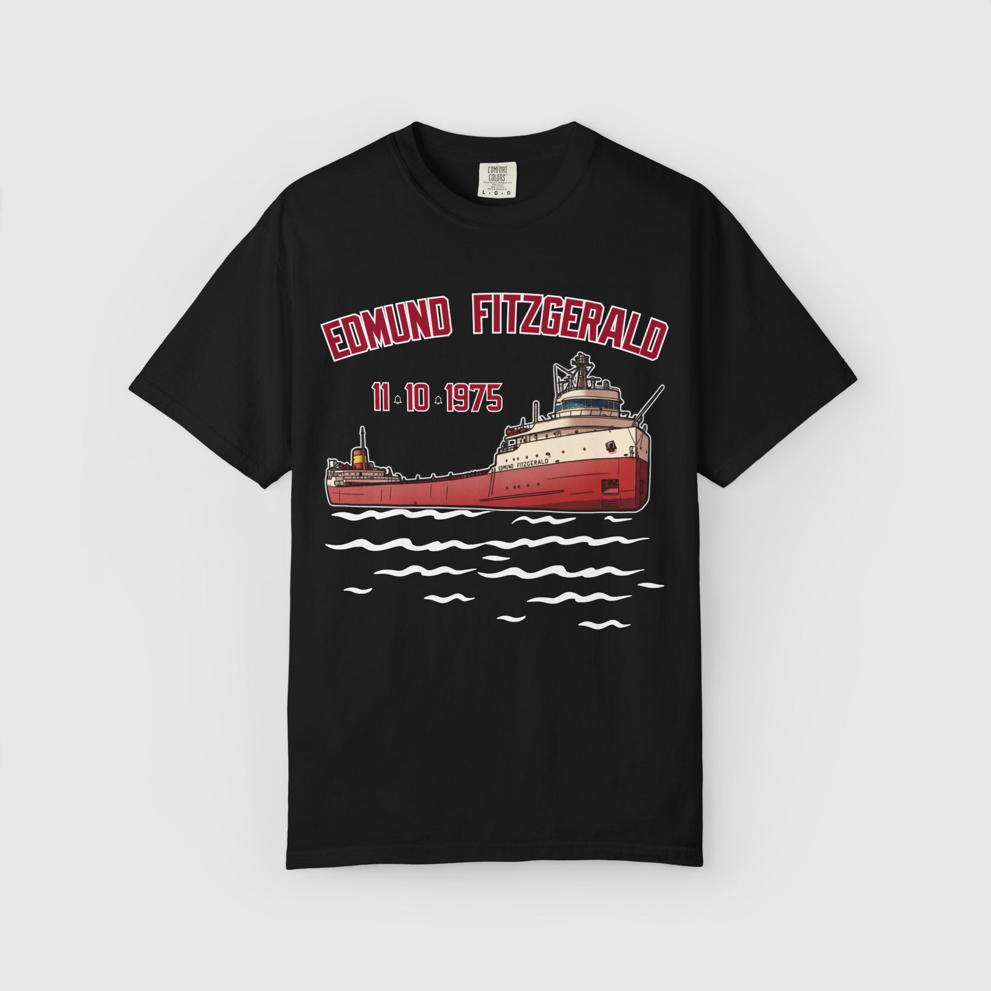 SS Edmund Fitzgerald Tee Product Pic Black