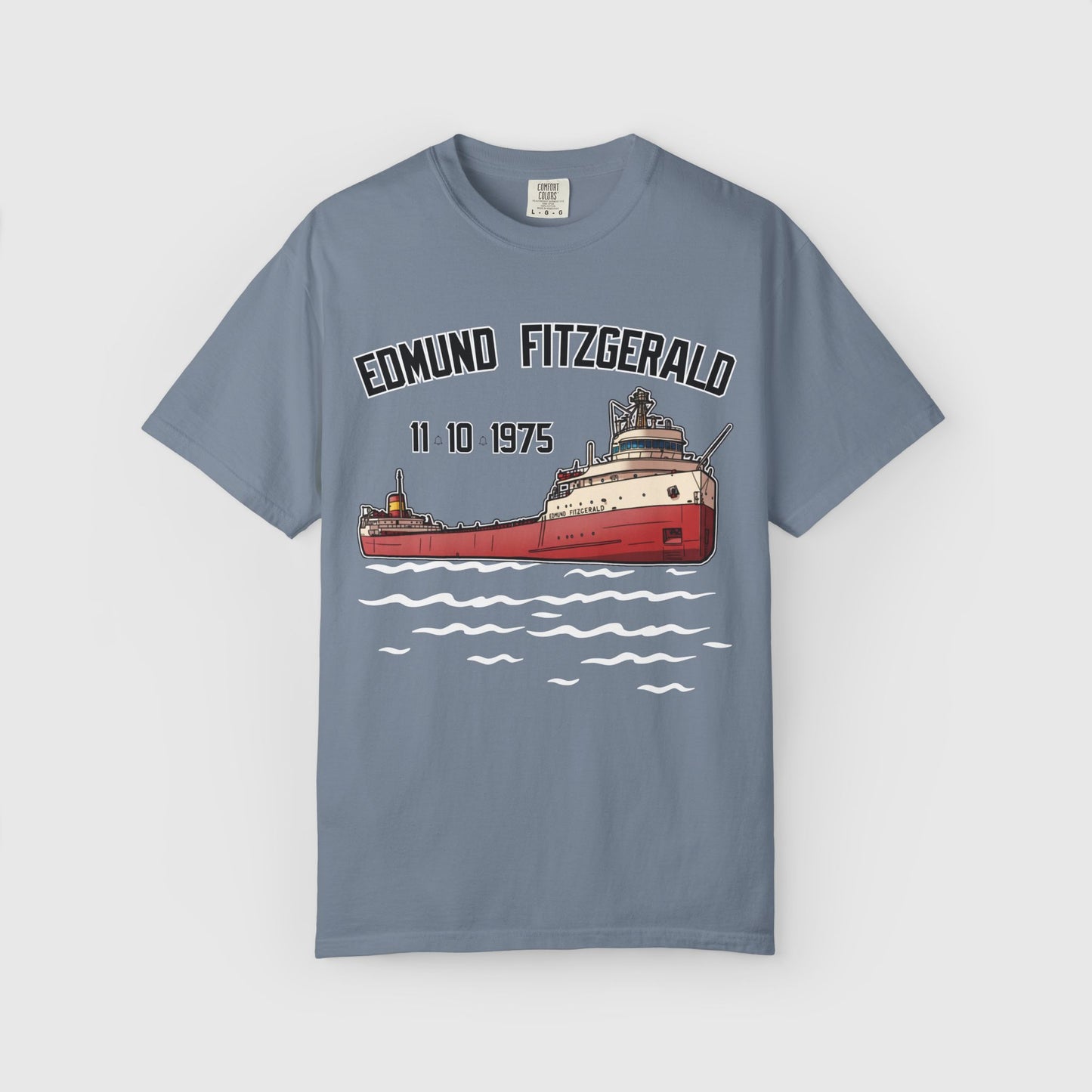 SS Edmund Fitzgerald Tee Product Pic Blue Jean