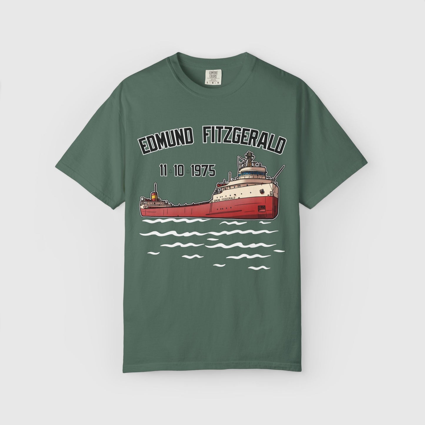 SS Edmund Fitzgerald Tee Product Pic Blue Spruce
