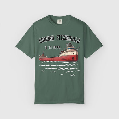 SS Edmund Fitzgerald Tee Product Pic Blue Spruce