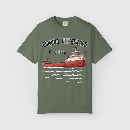 SS Edmund Fitzgerald Tee Product Pic Moss