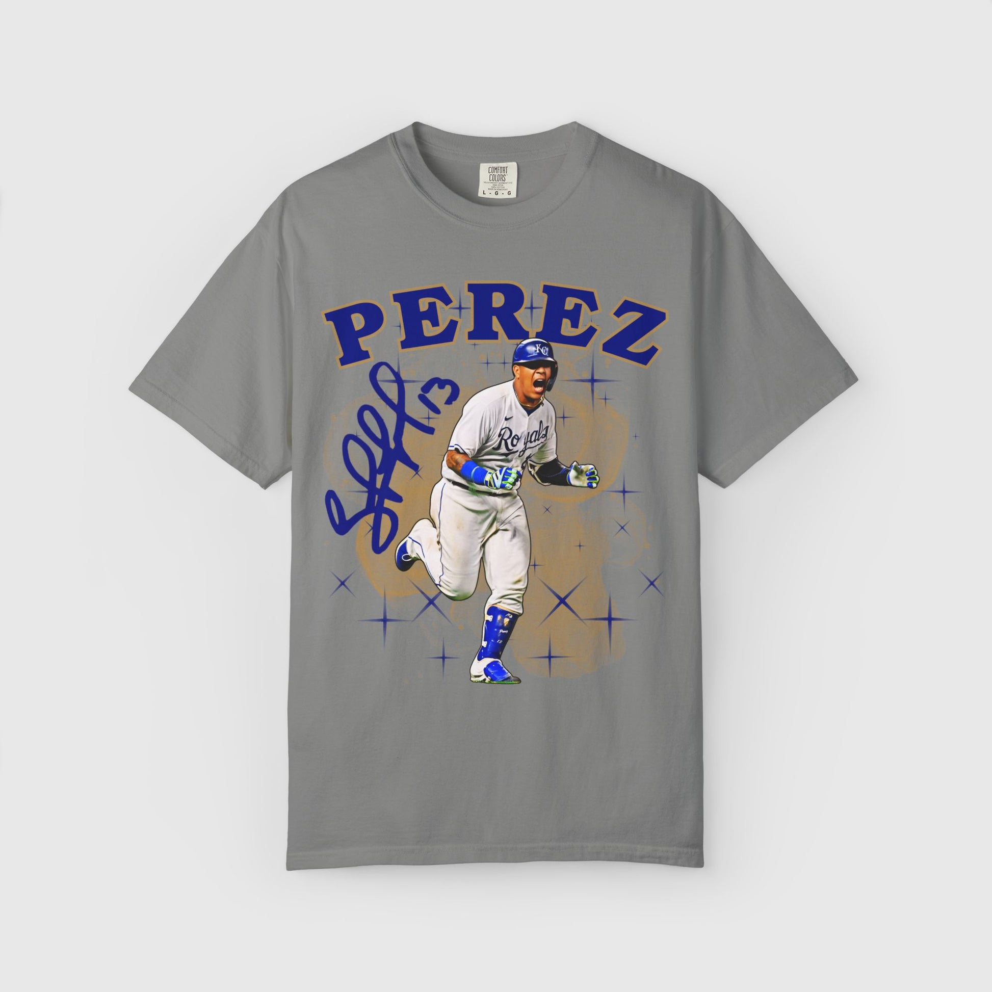 Salvador Perez Signature Tee Product Pic Granite