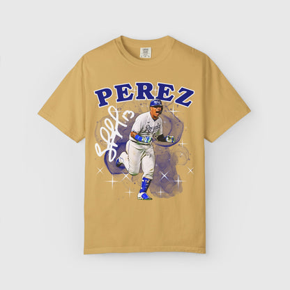 Salvador Perez Signature Tee Product Pic Mustard