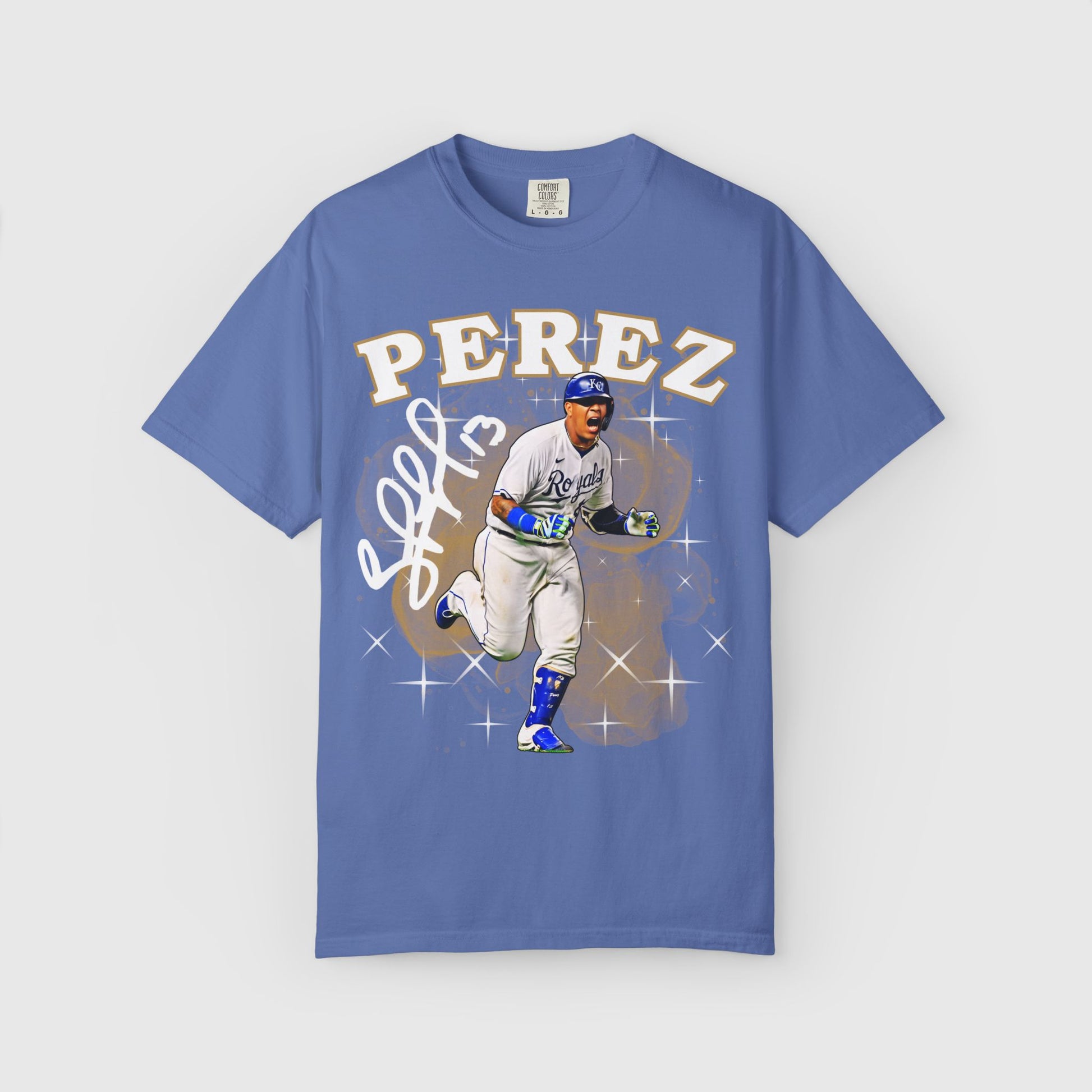 Salvador Perez Signature Tee Product Pic Mystic Blue