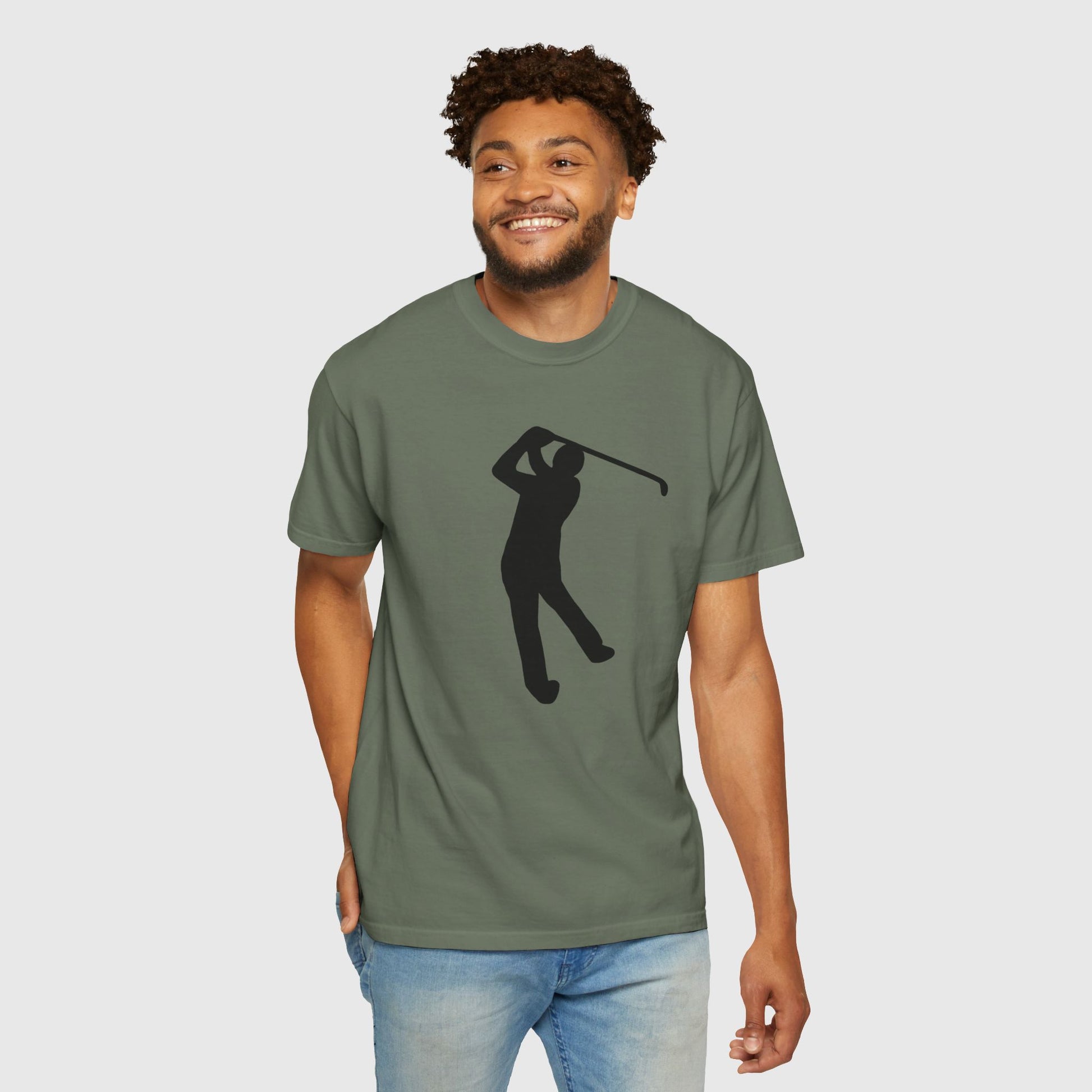 Scottie Scheffler PGA Outline Tee Product Pic Moss Male Model