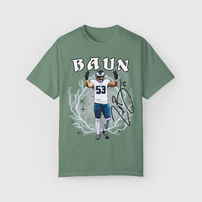 Zack Baun Signature Tee Product Pic Light Green